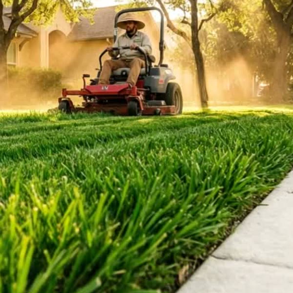 Grass clippings blowing in golden backlight
